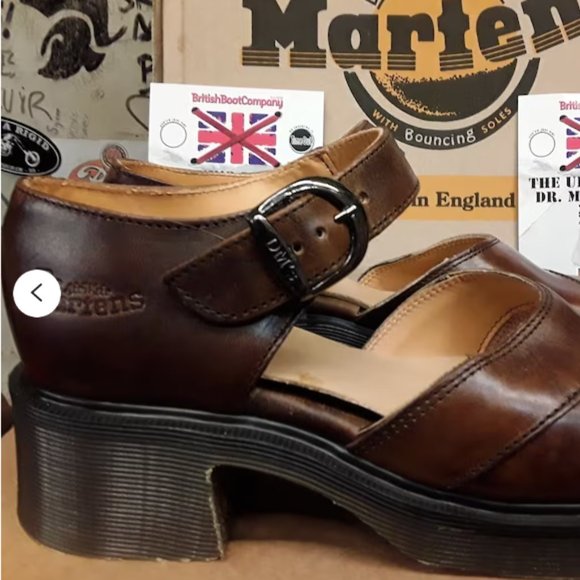 *90s VINTAGE DR MARTENS* Chunky Sole, Mary Jane Style, Brown, W8 - Picture 5 of 5